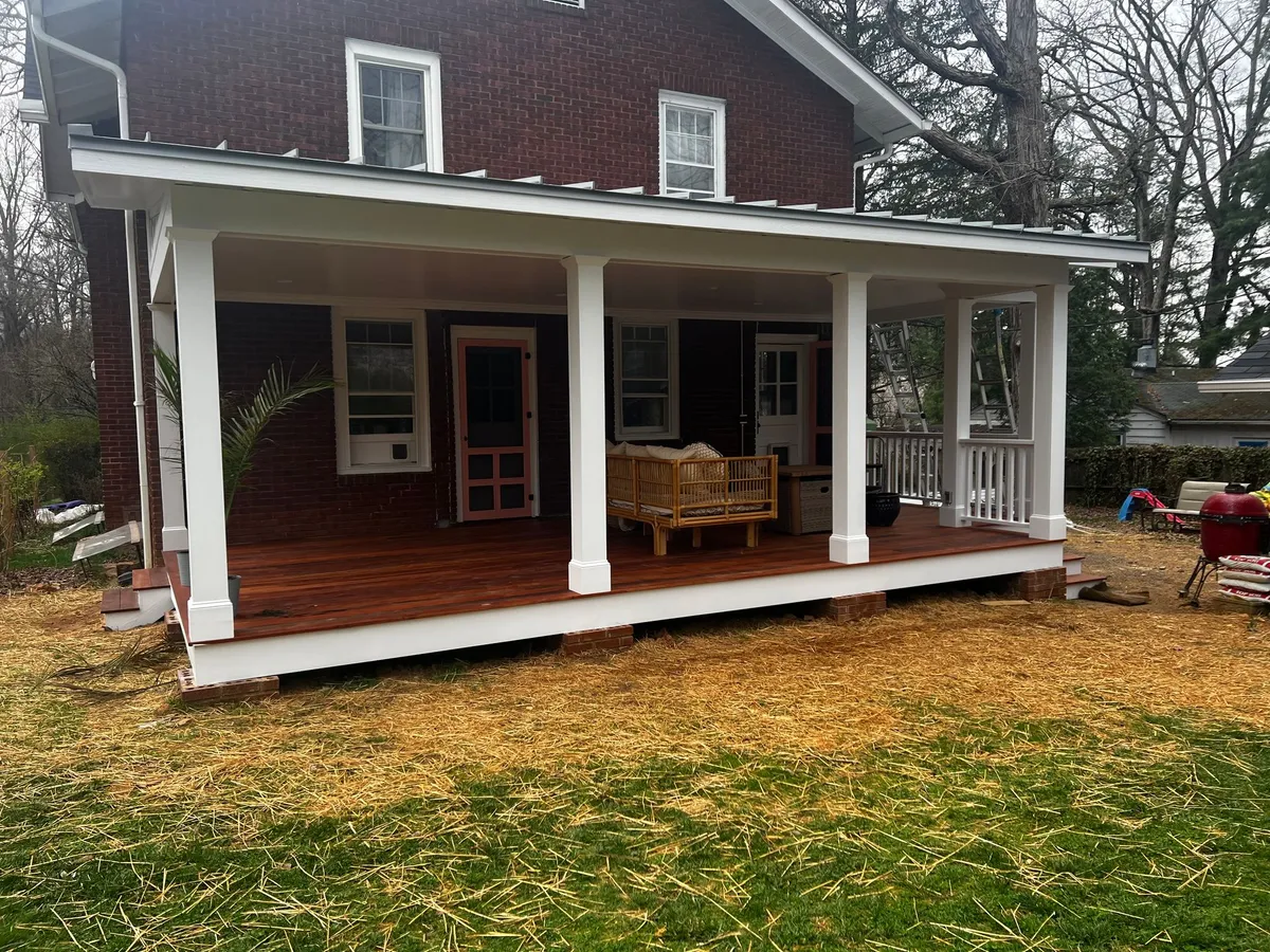 Completed custom deck project in Asheville NC